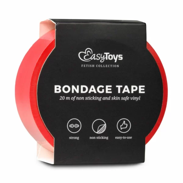 EasyToys Bondage Tape Red 20m - Flexible Non-Sticky