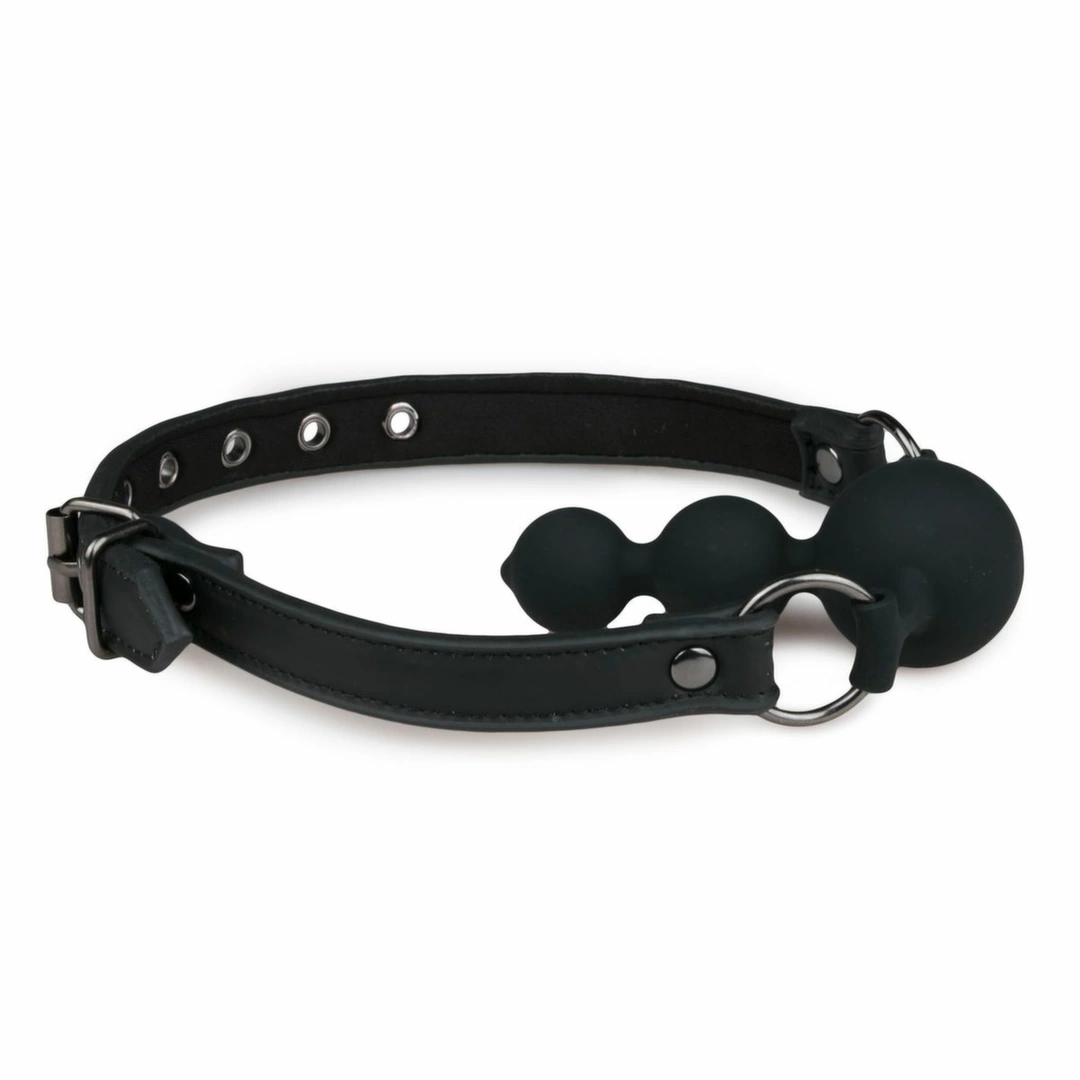 EasyToys Ball Gag silikonowy z regulowanym paskiem czarny EasyToys Ball Gag silikonowy z regulowanym paskiem czarny