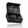 EasyToys Faux Leather Adjustable Handcuffs Black 11-28cm