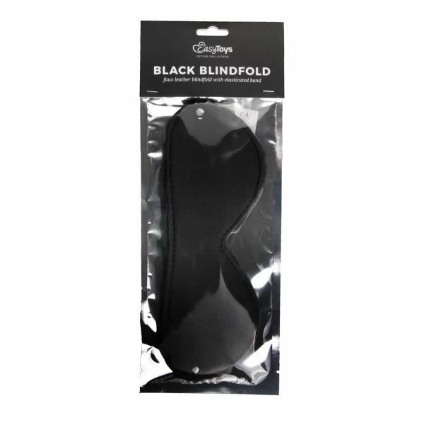 EasyToys Leather Eye Mask with Adjustable Elastic Band