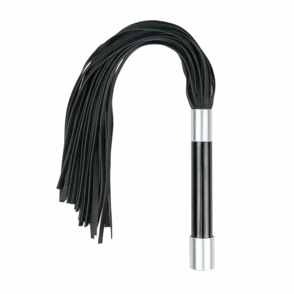 Easytoys - DÅ‚ugi Flogger ze StalowÄ… RÄ™kojeÅ›ciÄ… 70 cm Czarny