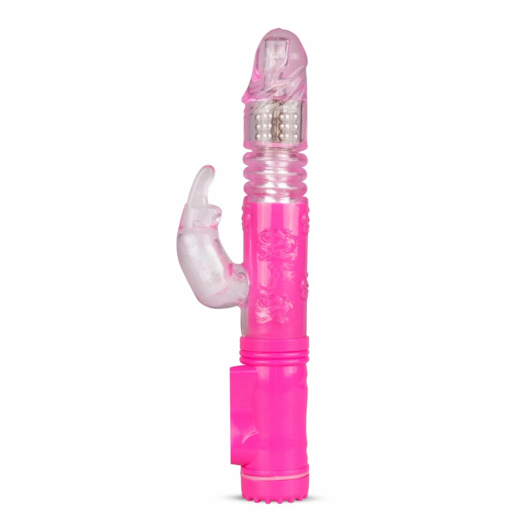 EasyToys Pink Thrusting Dual-Action Vibrator