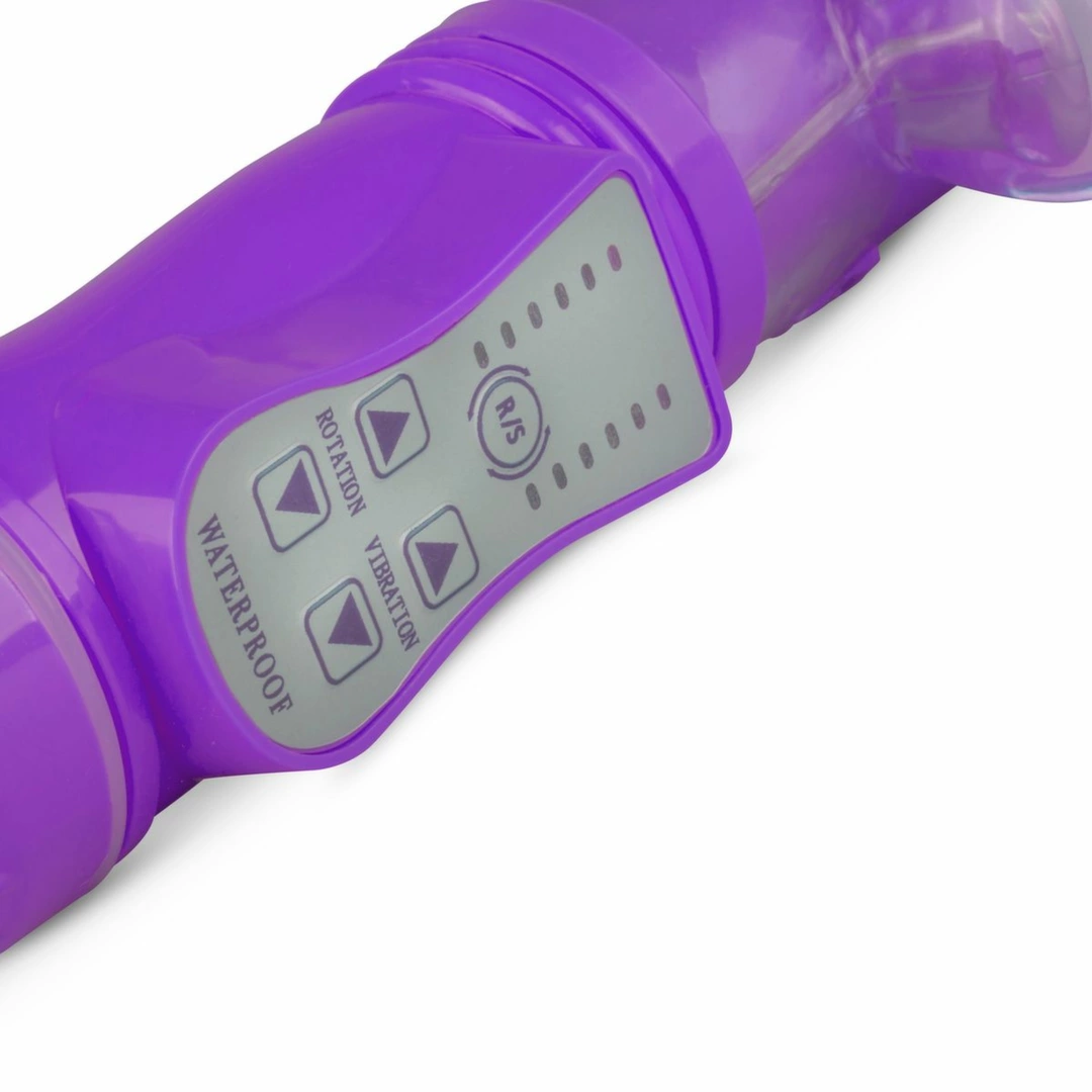 EasyToys Rabbit Vibrator Fioletowy 12 Trybow Rotacji i - vibraattori - Anelma EasyToys Dual-Action Rabbit Vibrator Purple 12-Mode Intimate