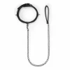 EasyToys ObroÅ¼a z SmyczÄ… Regulowana Skorzana 40-54 cm Czarna
