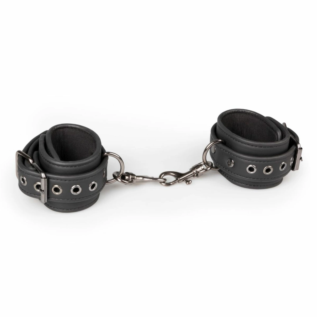EasyToys Ankle Cuffs Faux Leather Adjustable Black 13-30cm