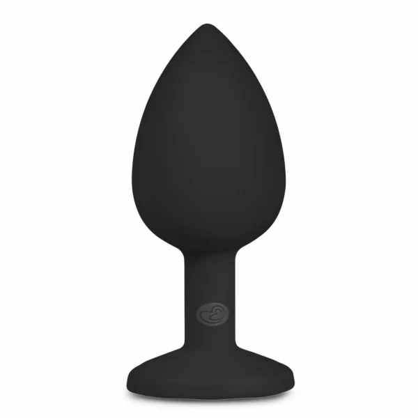EasyToys Plug anatomiczny silikonowy Small Czarny z krysztaÅ‚em