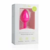 EasyToys Diamond Plug Small Pink - Silicone Intimate Accessory with Jewel Base. Butt plug. See functions
