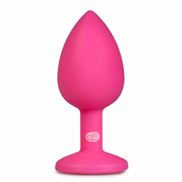 EasyToys Diamond Plug Small RoÅ¼owy silikonowy z krysztaÅ‚kiem