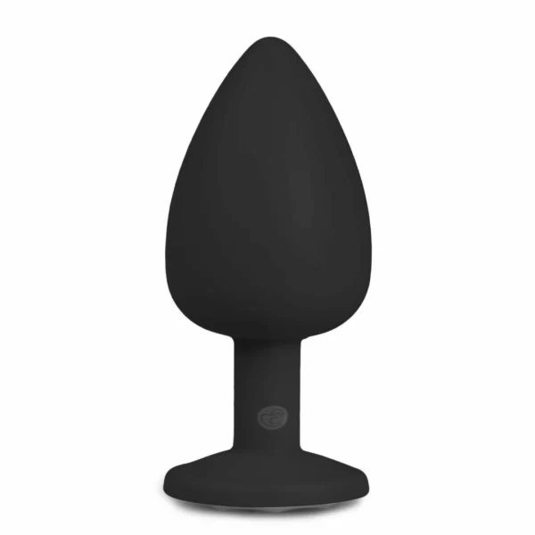EasyToys Plug anatomiczny silikonowy Large z krysztaÅ‚kiem czarny