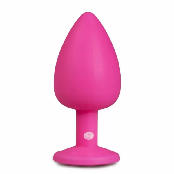EasyToys Plug silikonowy Large z ozdobnym krysztaÅ‚em roÅ¼owy