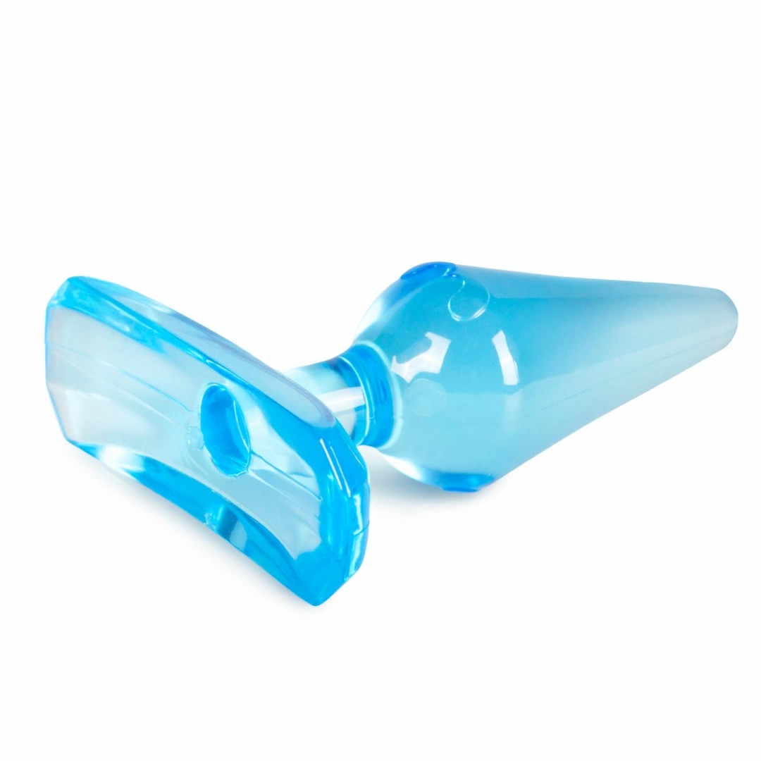 EasyToys Flexible Blue Plug with Butterfly Pattern