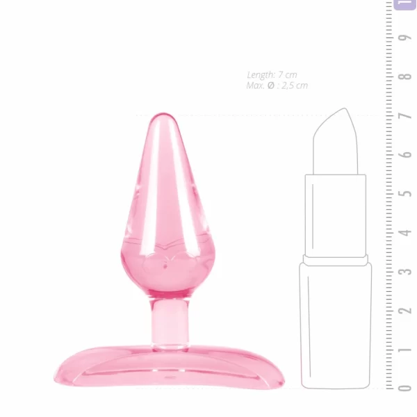 Dream Toys Pink Mini Plug z motywem motyla i przyssawkÄ… 7 cm