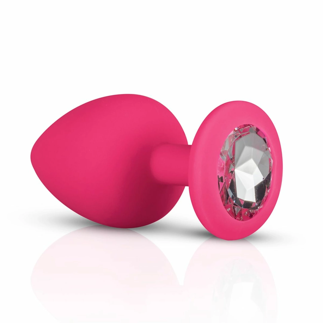 Easytoys Zestaw Anatomicznych Korkow Silikonowych z KrysztaÅ‚em RoÅ¼owy 3 szt.