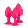 EasyToys Silicone Jewel Plug Set Pink