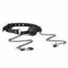 EasyToys Open Ball Gag Black z Regulowanymi Zaciskami