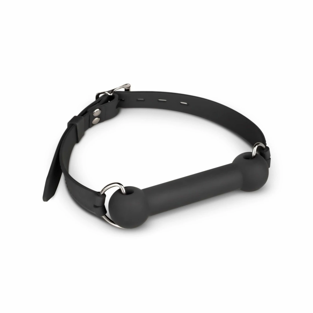 EasyToys Bit Gag silikonowy z regulowanym paskiem - czarny
