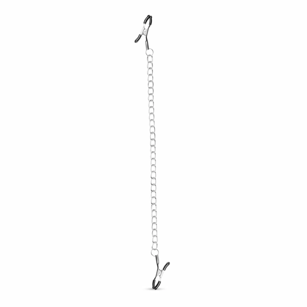 EasyToys Adjustable Metal Nipple Clamps with Chain