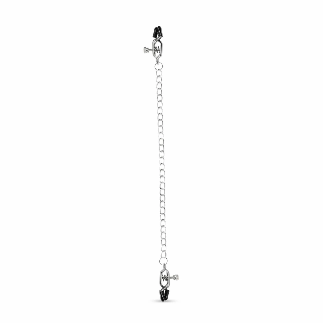 EasyToys Adjustable Nipple Clamps with Wide Tips and Metal