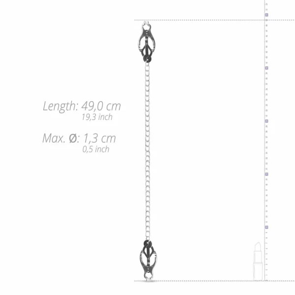EasyToys Metalowe Klamry Clover z ÅaÅ„cuszkiem - Regulowane