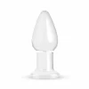 Glas Medium Crystal Clear Glass Intimate Plug - 3.9 cm