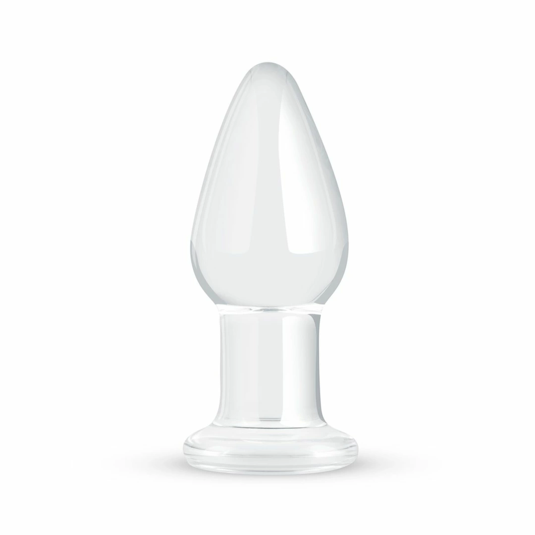 Glas Medium Crystal Clear Glass Intimate Plug - 3.9 cm