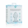 Glas Intimate Plug Model No. 26 Clear Glass Medium Size. Glass anal toys. See functions