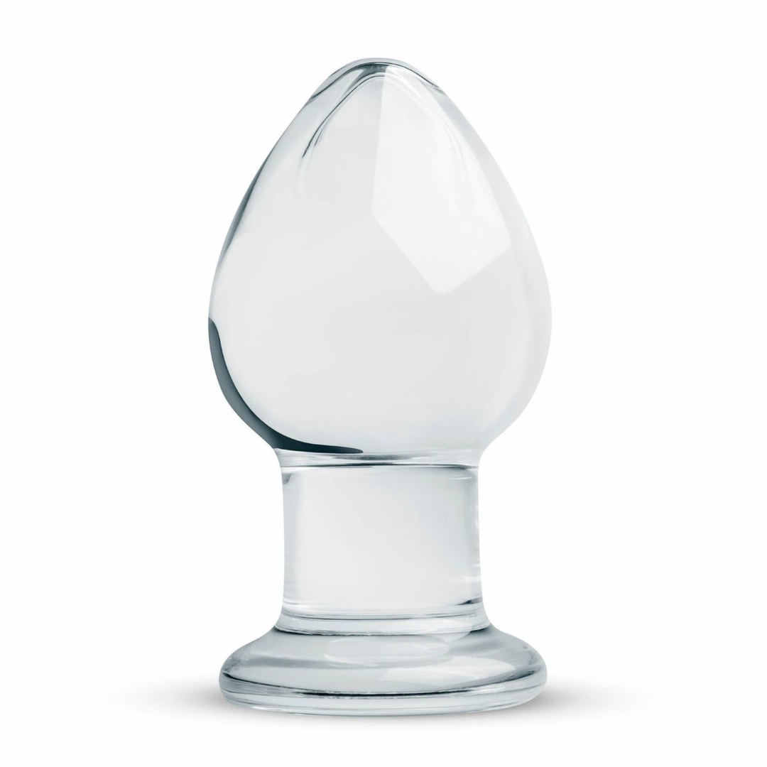 Glas Intimate Plug Model No. 26 Clear Glass Medium Size