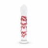 Gildo Glass Intimate Massager No. 30 with Decorative Red Hearts - Anelma sextoys