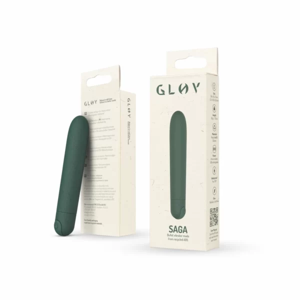 GLOV Eco Bullet Vibrator Green Rechargeable 10-Function