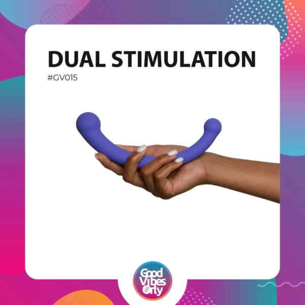 Good Vibes Only Jane Dual-Ended Silicone Vibrator Purple 10