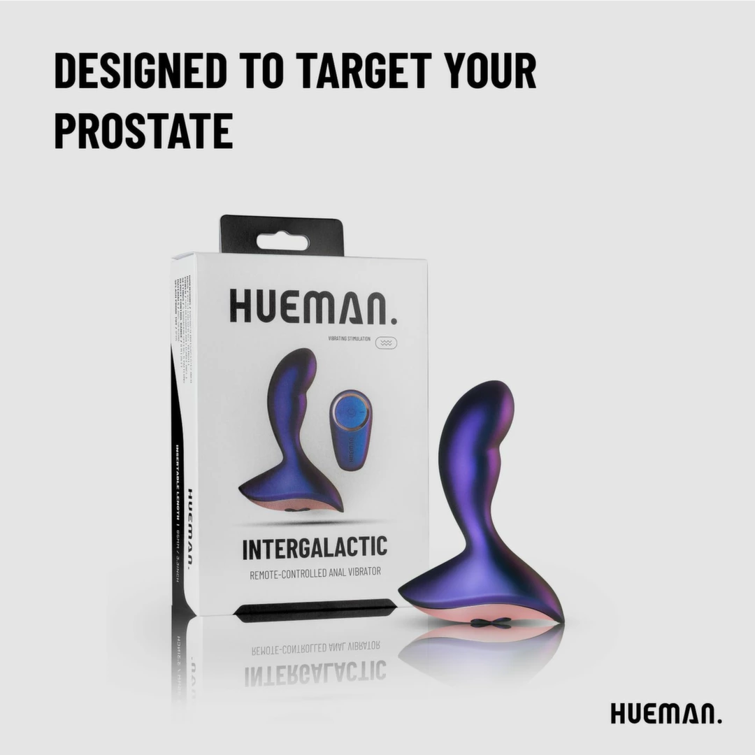 Hueman Intergalactic Silicone Wireless Anal Model with 10 Modes. Prostate massager. See functions