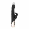 Rosy Gold Rabbit Thrusting System Black - vibraattori