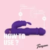 Teazers Rabbit Vibrator Silicone Fioletowy 20 Trybow