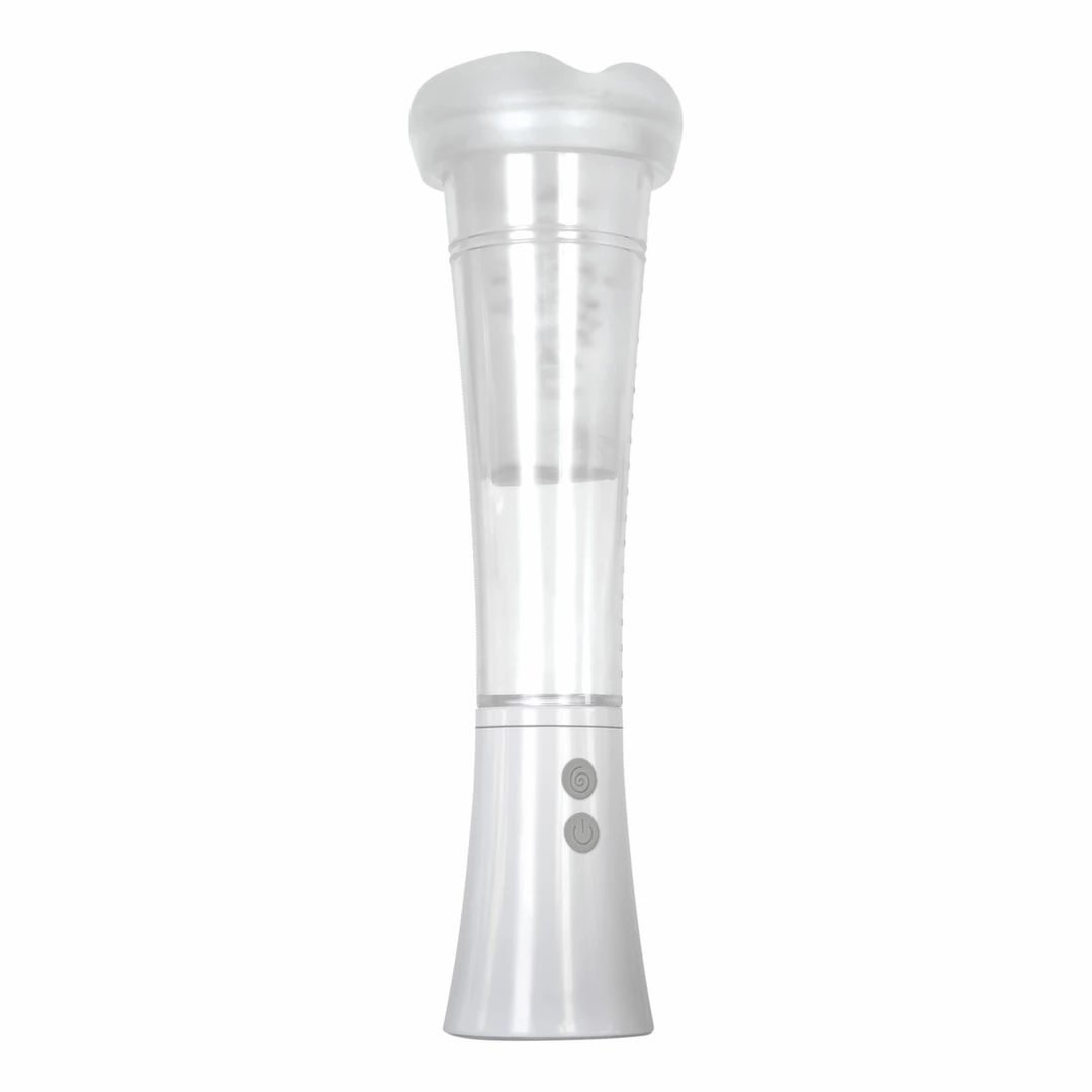 Evolved Sucking Good Transparent - Maszyna Intymna z Funkcją Ssania i Wibracji - Anelma Evolved Sucking Good Transparent Intimate Machine with Suction & combines 9 vibration modes and rechargeable power in a practical