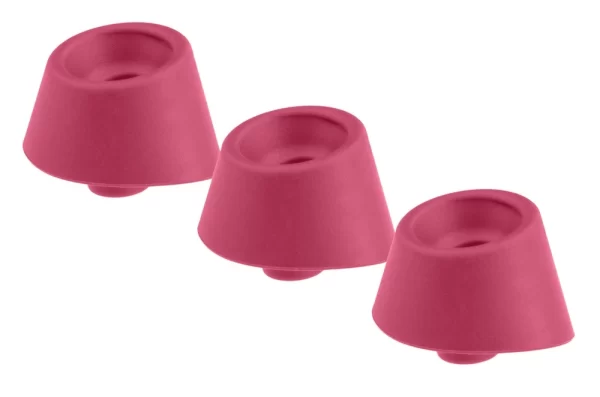 Womanizer Replacement Heads Raspberry 3-Pack Silicone Hygienic 15mm M