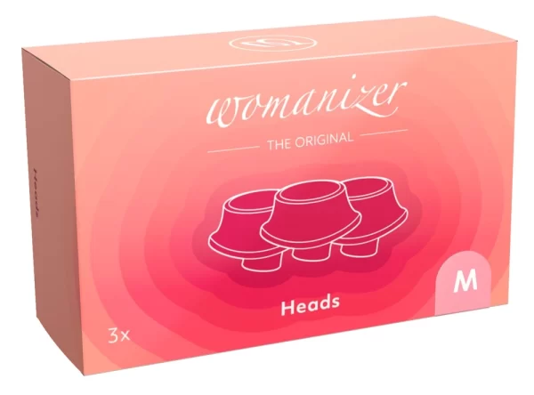 Womanizer Replacement Silicone Heads 3-Pack Rosa - Accessory for Premium Series M