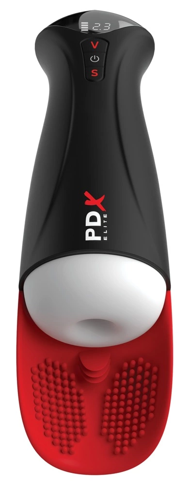 PDX Elite Fap-O-Matic Pro White Intimate Stimulation Device XL combines 5 vibration modes and rechargeable power in a practical
