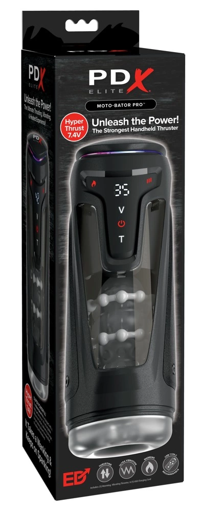PDX Elite Moto-Bator Pro Light Automatic Device with Heating & Vibration - Anelma PDX Elite Moto-Bator Pro Light Automatic Device with Heating