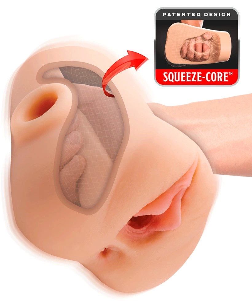 PDX Plus Double Pounder Vibrating maszyna intymna z podwojnym kanałem i wibracją - Anelma Dual combines 10 vibration modes and wireless remote control in a practical