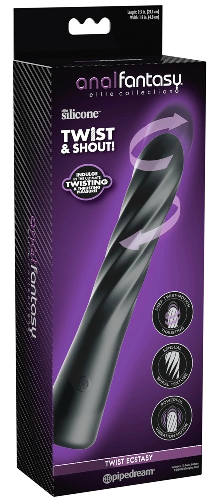 AFE Twist Ecstacy Black Rotating Spiral Intimate Machine 24.1cm