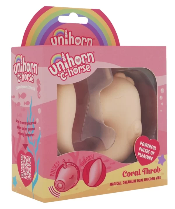 Unihorn C-Horse Coral Throb silikonowy masażer dwusilnikowy - vibraattori