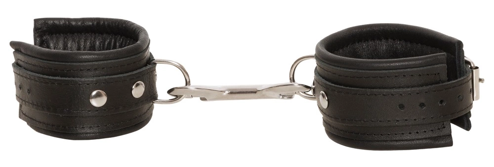 ZADO Leather Handcuffs Black - Adjustable