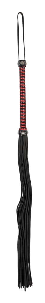 ZADO Leather Flogger Red & Black Handle 76cm