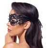 Cottelli ACCESSOIRES Black Embroidered Lace Eye Mask