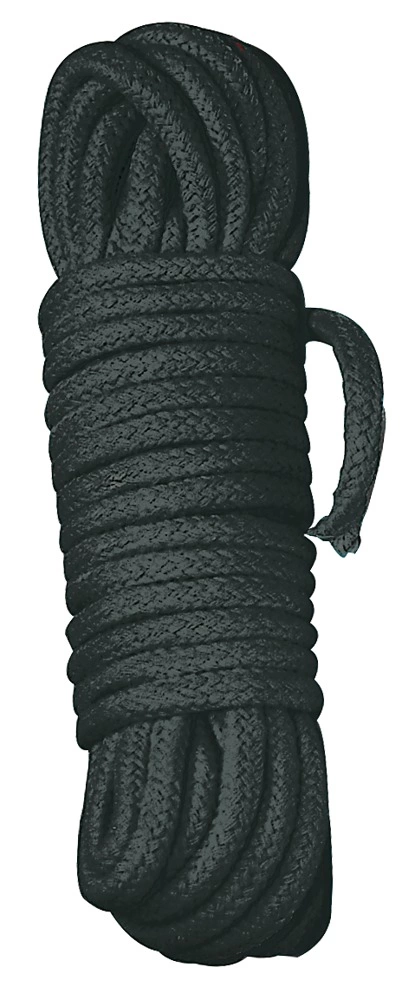 You2Toys Bondage Rope 7m Black Cotton Braided Durable Design