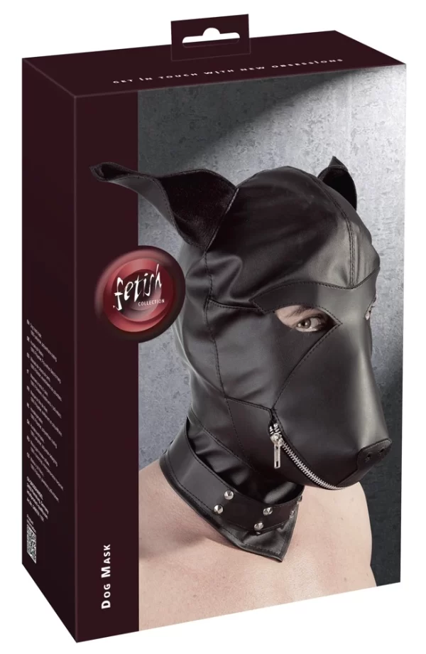 Fetish Collection maska pies z uszami czarna