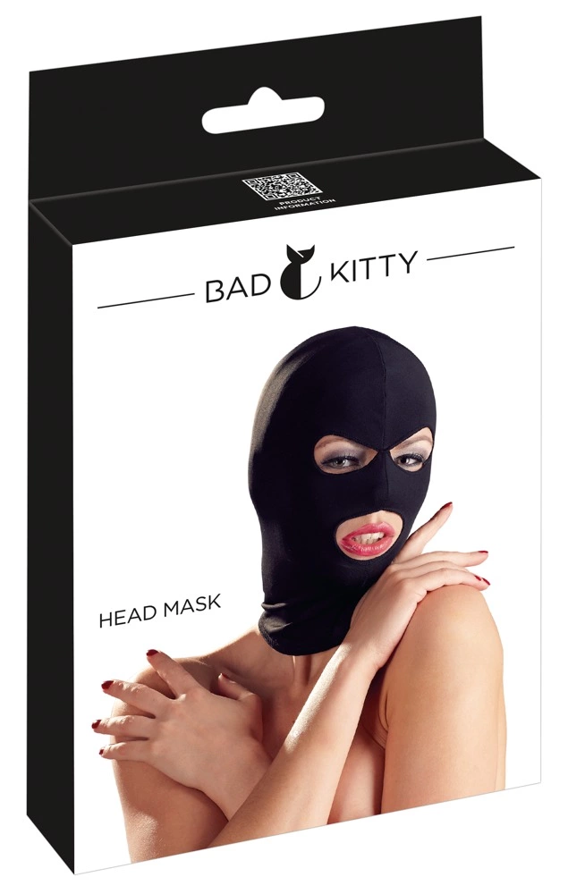 Bad Kitty maska czarna elastyczna z otworami na oczy i usta Bad Kitty maska czarna elastyczna z otworami na oczy i usta