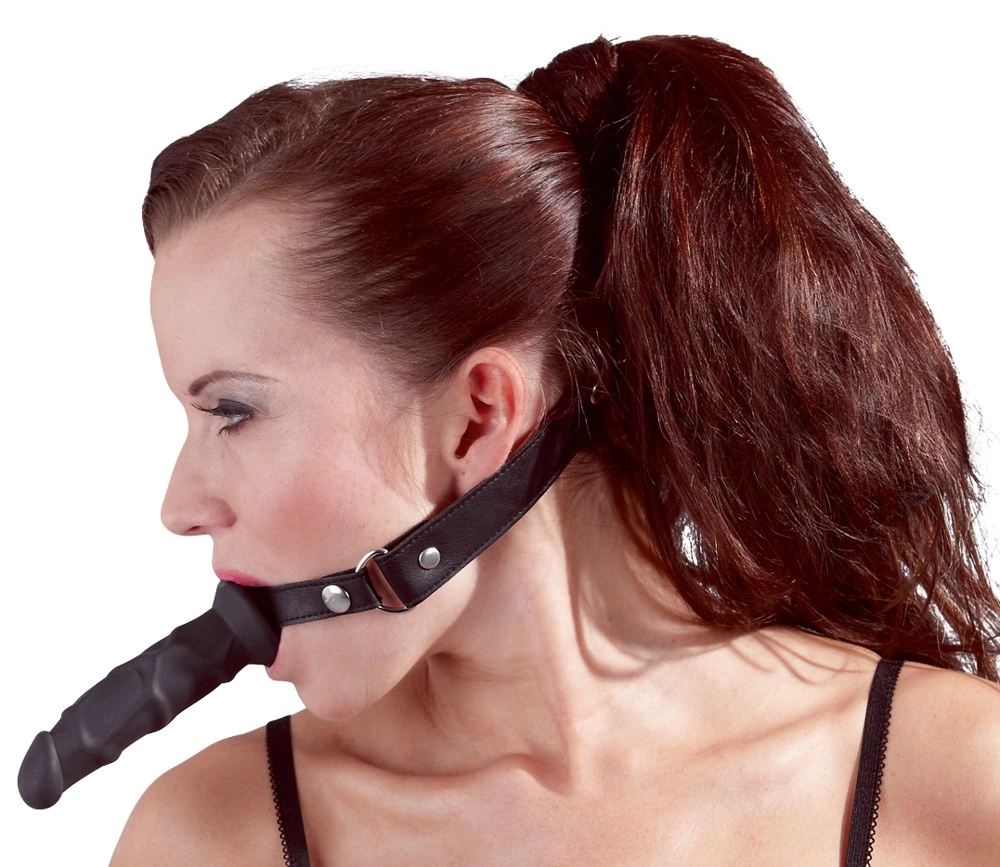 Fetish Collection model knebla z anatomicznym elementem 12 cm czarny