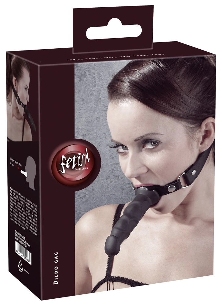 Fetish Collection model knebla z anatomicznym elementem 12 cm czarny