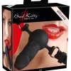 Bad Kitty silikonowy czarny knebel z anatomicznym wkÅ‚adem 9